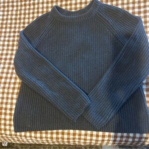 Quince Women's Cotton Fisherman’s Sweater - Dark Gray